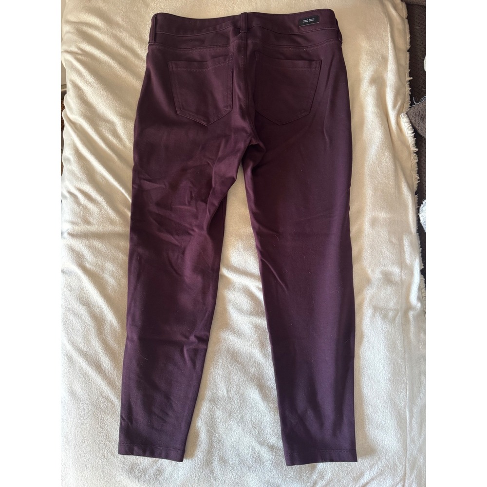 Liverpool Petite 4/27 Skinny Pants Burgundy Wine Mid Rise Stretch 5-Pocket - Picture 4 of 4